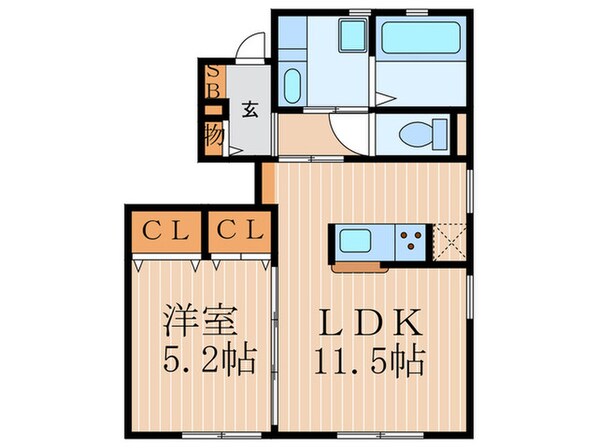 セントアース桑原の物件間取画像